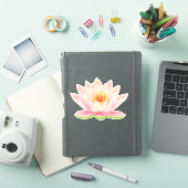 Roze Waterlelie Bloem Sticker (iPad Cover)