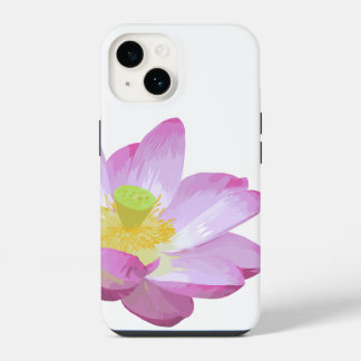 Roze waterlelie bloem telefoonhoesje iPhone 14 hoesje