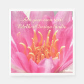 Roze waterlelie Close-up papieren servetten (Voorkant)