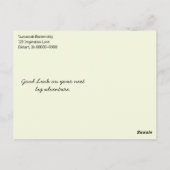 Roze Waterlelie en Bladerranden Foto Persoonlijk Briefkaart (Achterkant)