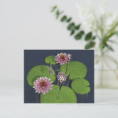  Roze Waterlelie en Dragonfly Briefkaart (Staand voorkant)