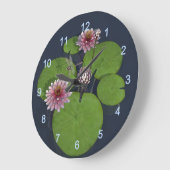 Roze Waterlelie en Dragonfly Grote Klok (Hoek)
