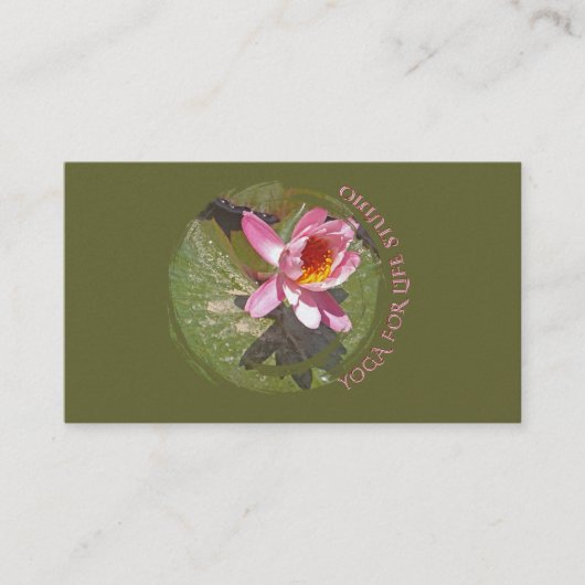 ROZE WATERLELIE EN LELIEPADS/ VISITEKAARTJE (Voorkant)