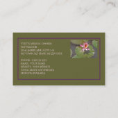 ROZE WATERLELIE EN LELIEPADS/ VISITEKAARTJE (Achterkant)