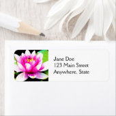 Roze waterlelie etiket (Insitu)