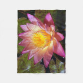 Roze Waterlelie Foto Fleece Deken (Voorkant)