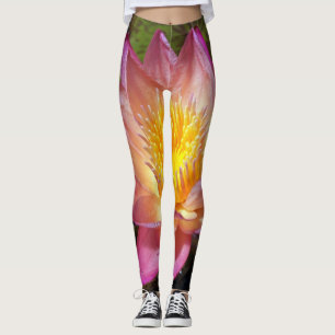 Roze Waterlelie Foto Leggings