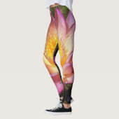 Roze Waterlelie Foto Leggings (Links)