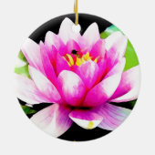 Roze waterlelie keramisch ornament (Achterkant)
