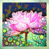 Roze Waterlelie Kleurrijke Mozaïek Abstract Ontwer Raamsticker (Vel 3)