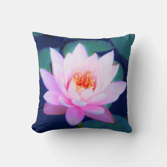 Roze waterlelie kussen (Voorkant)