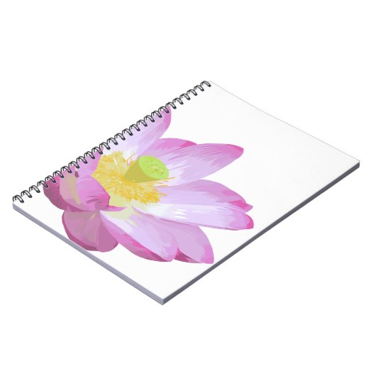 Roze waterlelie notitieboek (Linkerzijde)