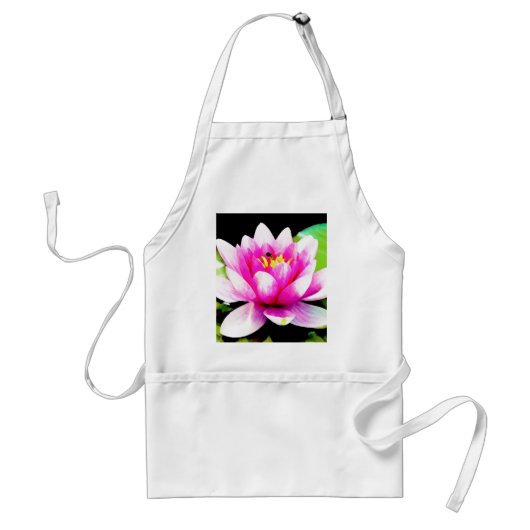 Roze waterlelie standaard schort (Voorkant)