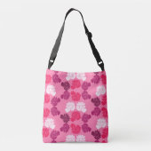 Roze Waterlelie Stof Print Crossbody Tas (Achterkant)