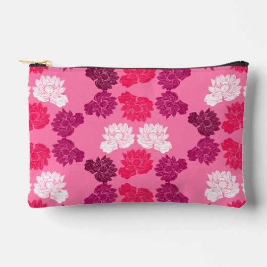 Roze Waterlelie Stof Print Etui (Voorkant)