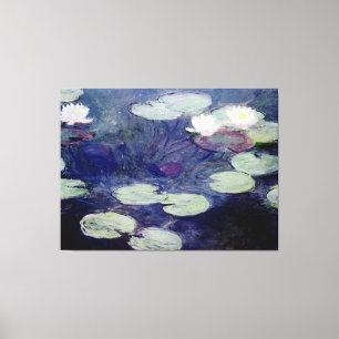 Roze waterlelies: 1897-99, ingediend door Monet Canvas Afdruk