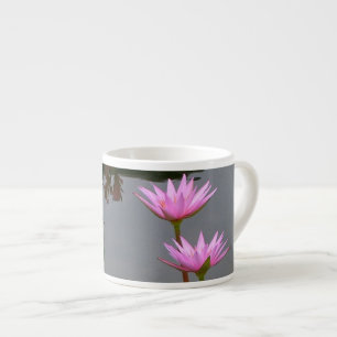 Roze waterlelies espresso kop
