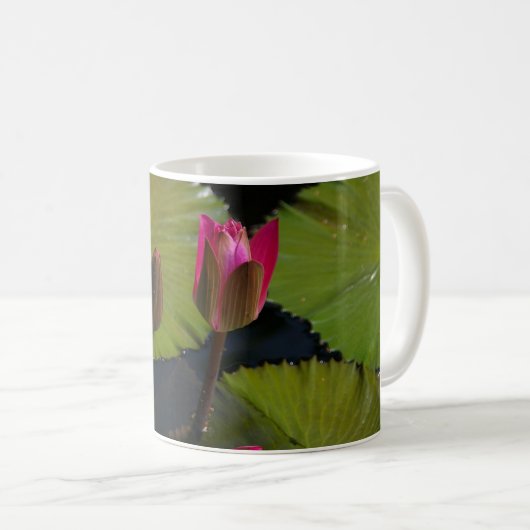 Roze Waterlelies Koffiemok (Voorkant rechts)