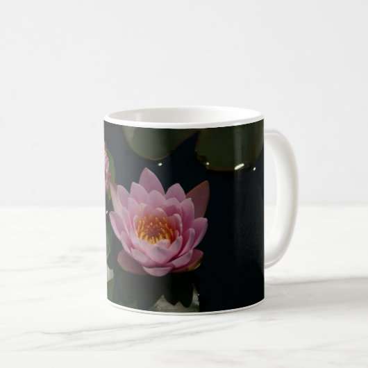 Roze Waterlelies Koffiemok (Voorkant rechts)