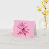 Roze Waterlelies Lege Notitie Kaarten (Gele Bloem)