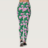Roze waterlelies op een pool leggings (Achterkant)