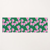 Roze waterlelies op een pool yogamat (Voorkant (horizontaal))