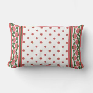 Roze waterlelies op witte lumbar Pillow, kussen