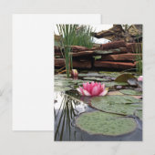 Roze Waterlelies Reflectie Foto Briefkaart (Voorkant / Achterkant)