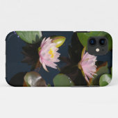 Roze waterlilies Case-Mate iPhone case (Achterkant (horizontaal))
