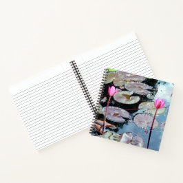 Roze waterlilies in een Pond Notitieboek