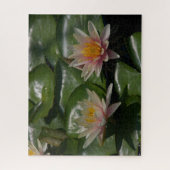 Roze Waterlilies Jigzaag Puzzle Legpuzzel (Verticaal)