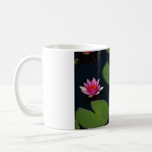 Roze waterlilies koffiemok (Links)