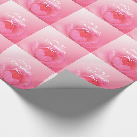 Roze waterlilly bloemen blij cadeau Valentijnsdag Cadeaupapier (Hoek)