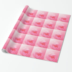 Roze waterlilly bloemen blij cadeau Valentijnsdag Cadeaupapier