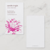 Roze waterLily Calling Cards Contactkaartje (Voorkant / Achterkant)