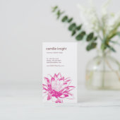 Roze waterLily Calling Cards Contactkaartje (Staand voorkant)