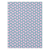 Roze waterLily Flowers op Blauwgroen Tafelkleed (Voorkant)