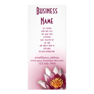 Roze waterLily Fotografie Aangepaste business Reclamekaart