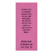 Roze waterLily Fotografie Business Custom Reclamekaart (Achterkant)
