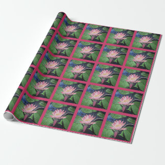 Roze waterLily Hot Pink Squares Verpakkingspapier Cadeaupapier