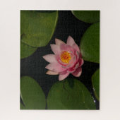 Roze Waterlily Jigzaag Puzzle Legpuzzel (Verticaal)