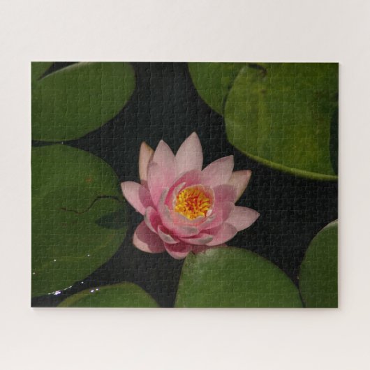 Roze Waterlily Jigzaag Puzzle Legpuzzel (Horizontaal)