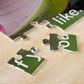 Roze Waterlily Jigzaag Puzzle Legpuzzel (Zijkant)