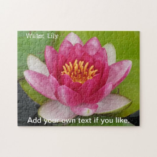 Roze Waterlily Jigzaag Puzzle Legpuzzel (Horizontaal)