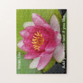 Roze Waterlily Jigzaag Puzzle Legpuzzel (Verticaal)