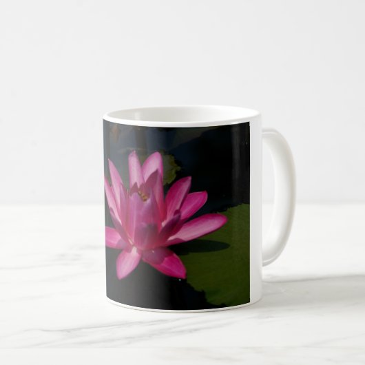 Roze waterlily koffiemok (Voorkant rechts)