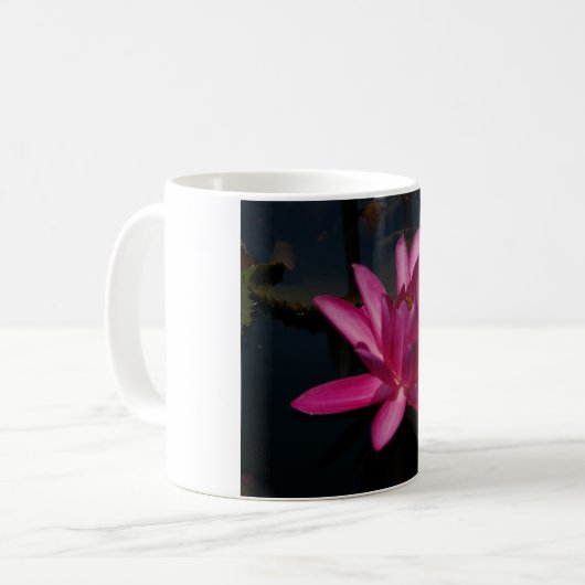 Roze waterlily koffiemok (Voorkant links)