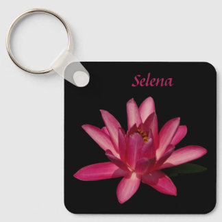Roze Waterlily Lotus Sleutelhanger