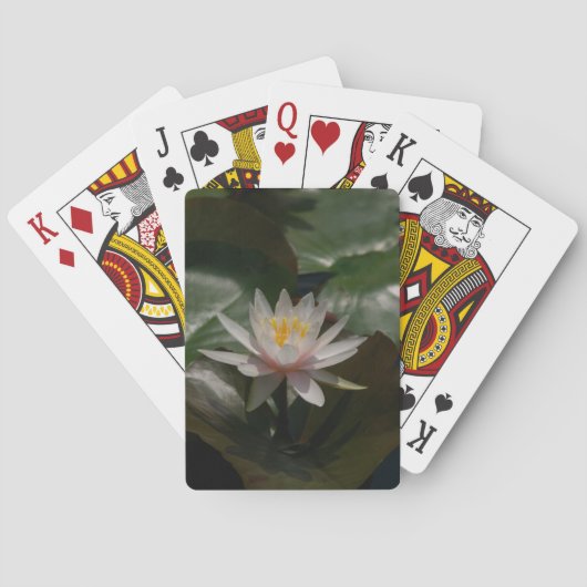 Roze waterlily Lotus-speelkaarten Speelkaarten (Achterkant)