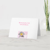 Roze Waterlily mamma-aan-is Gelukwensen Kaart (Achterkant)